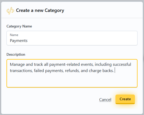 Step 1 - Create a Category Step 1 - Create a Category