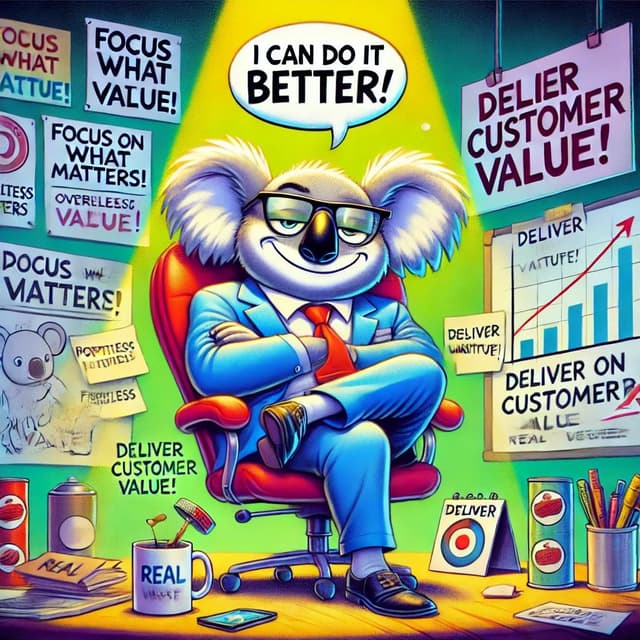 You prefer to focus on stuff that doesn't add value! You prefer to focus on stuff that doesn't add value!