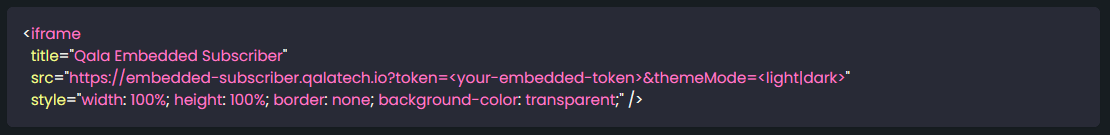 Embed within a matter of minutes Embed within a matter of minutes