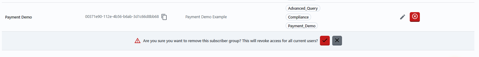 Delete Subscriber Groups