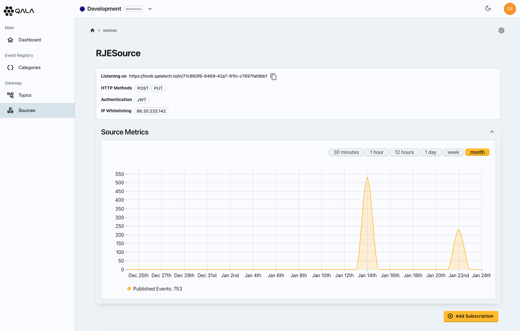 Sources Details Page